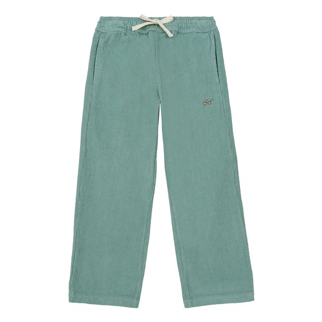 Miguel Organic Cotton Corduroy Trousers Green water