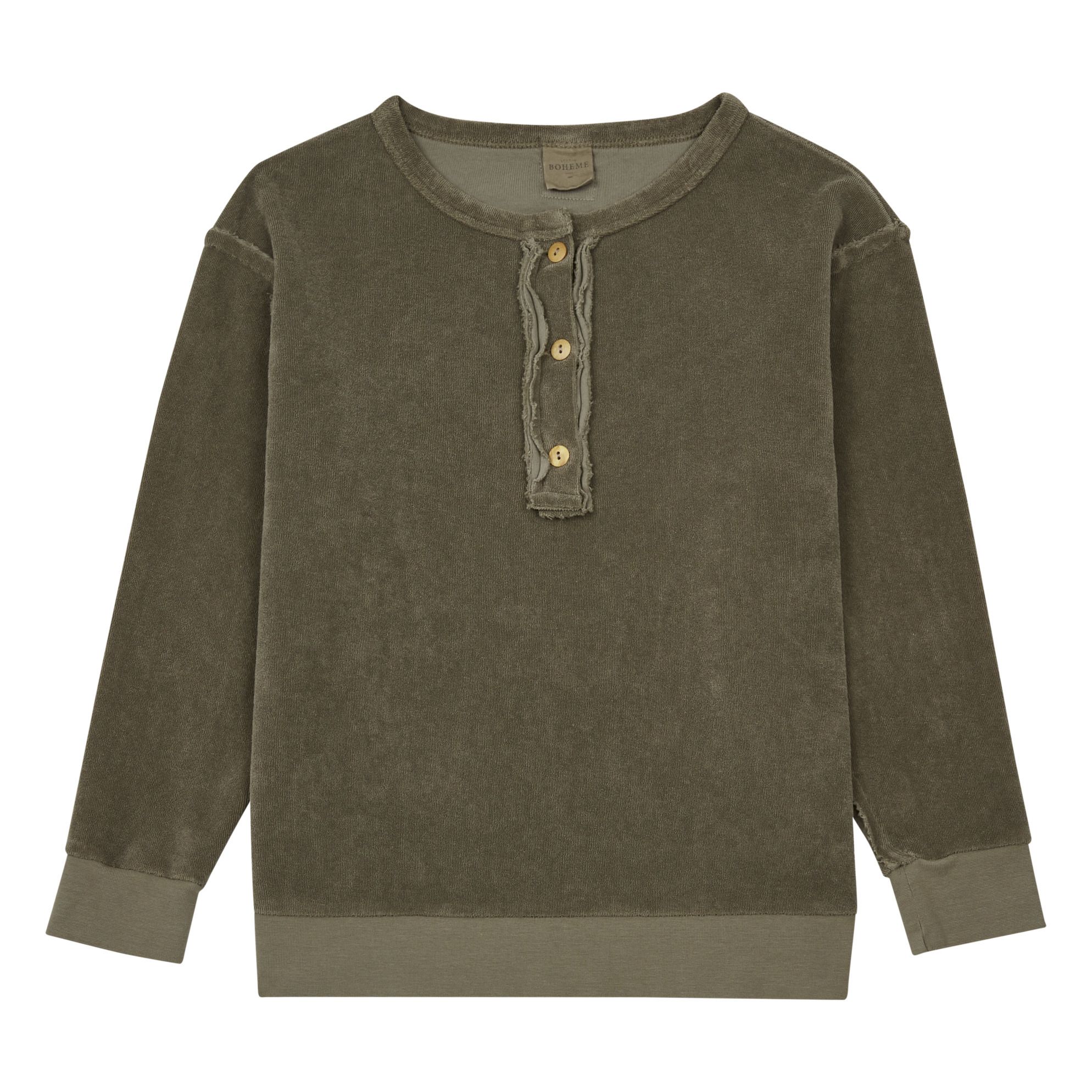 Studio Bohème - Sweat Eponge Coton Bio Jo - Fille - Taupe