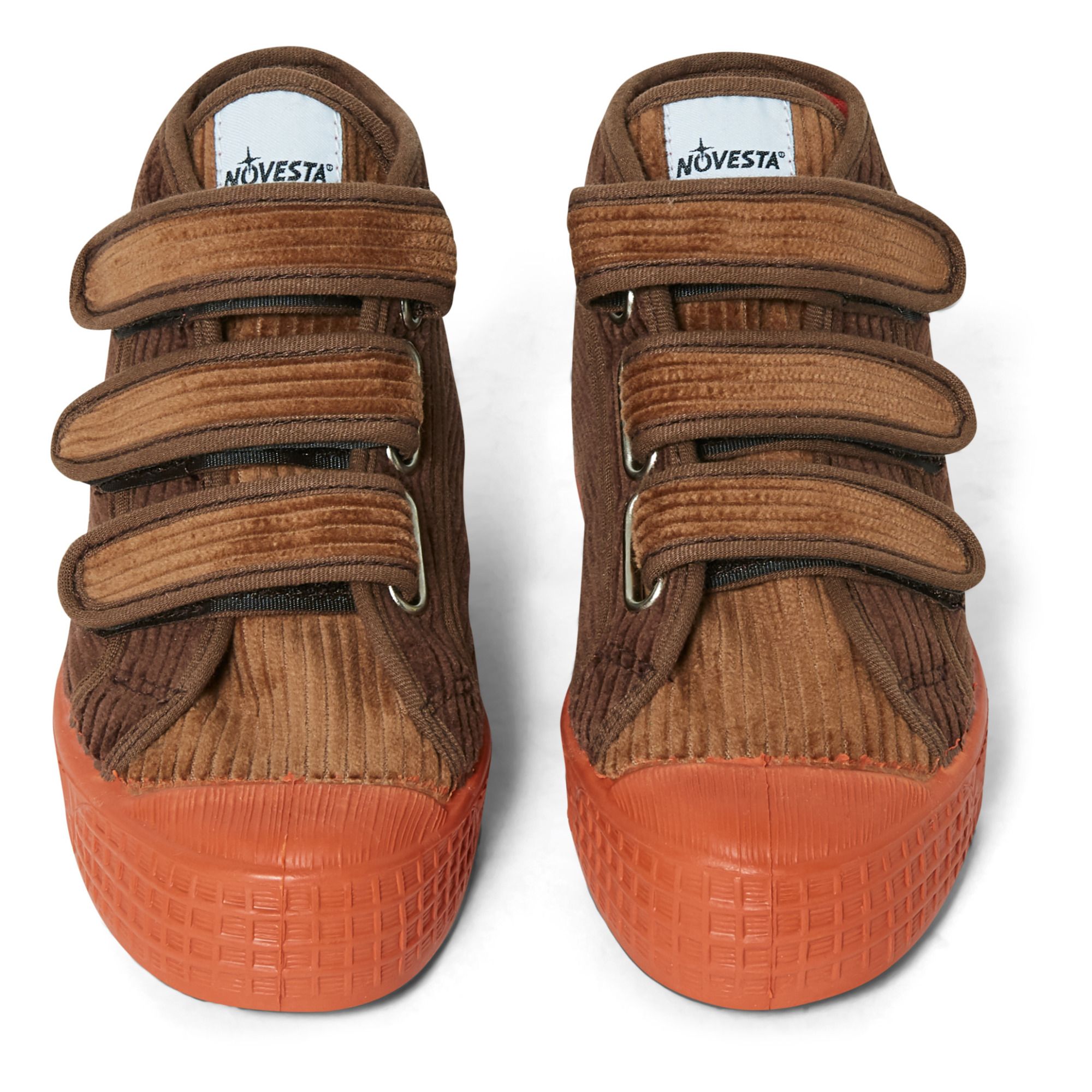 Star Dribble Corduroy Velcro Sneakers - Kids’ Collection Brown- Product image n°3