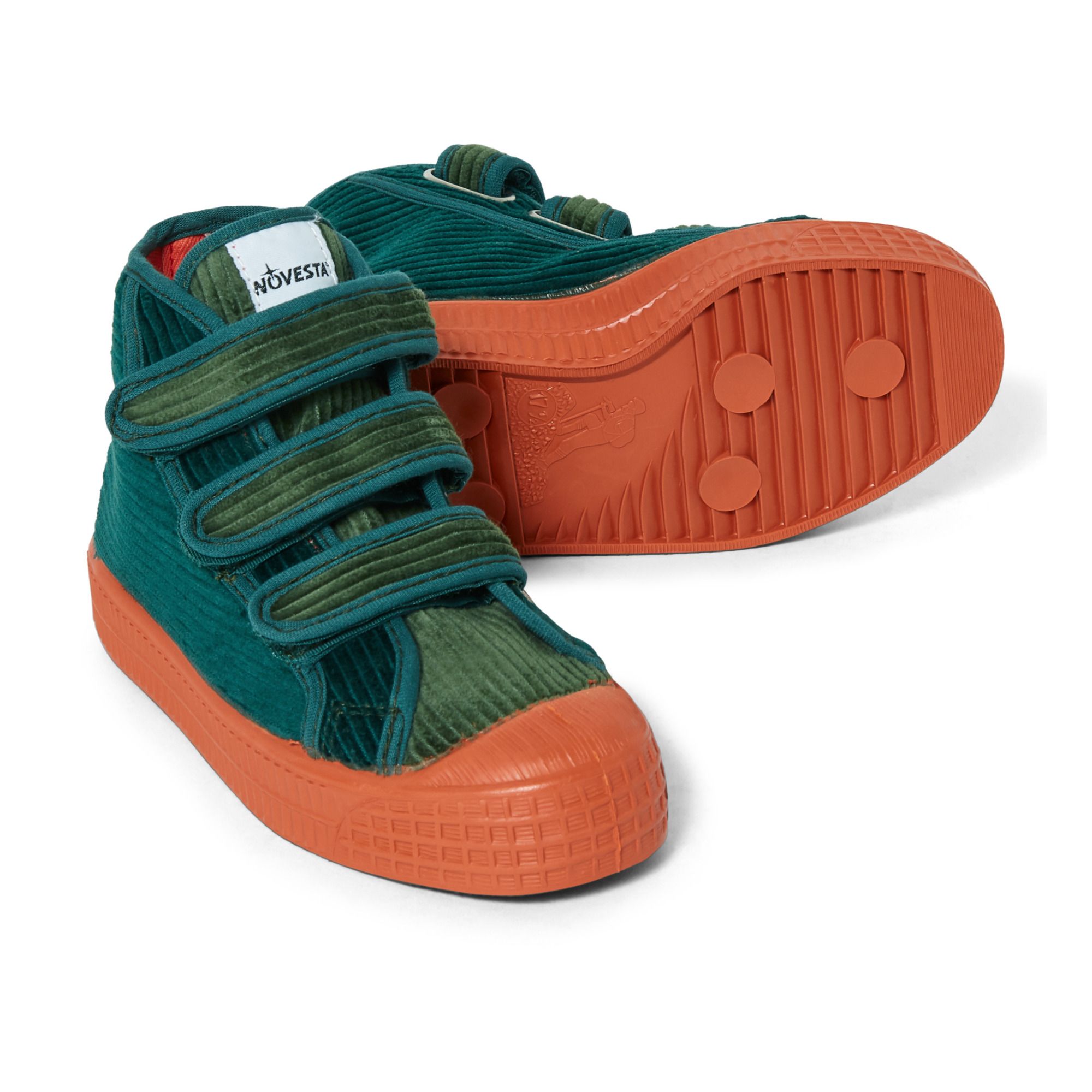Star Dribble Corduroy Velcro Sneakers - Kids’ Collection Khaki- Product image n°2
