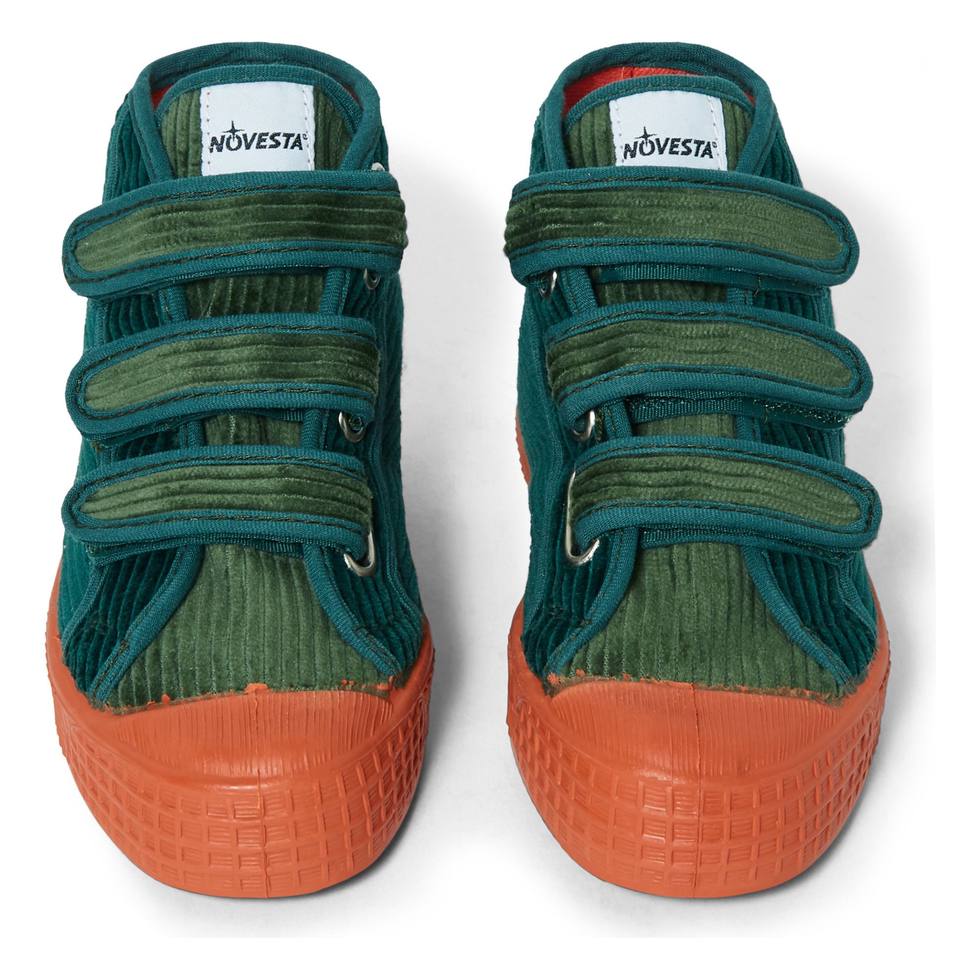 Star Dribble Corduroy Velcro Sneakers - Kids’ Collection Khaki- Product image n°3