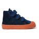 Star Dribble Corduroy Velcro Sneakers - Kids’ Collection Navy blue- Miniature produit n°0