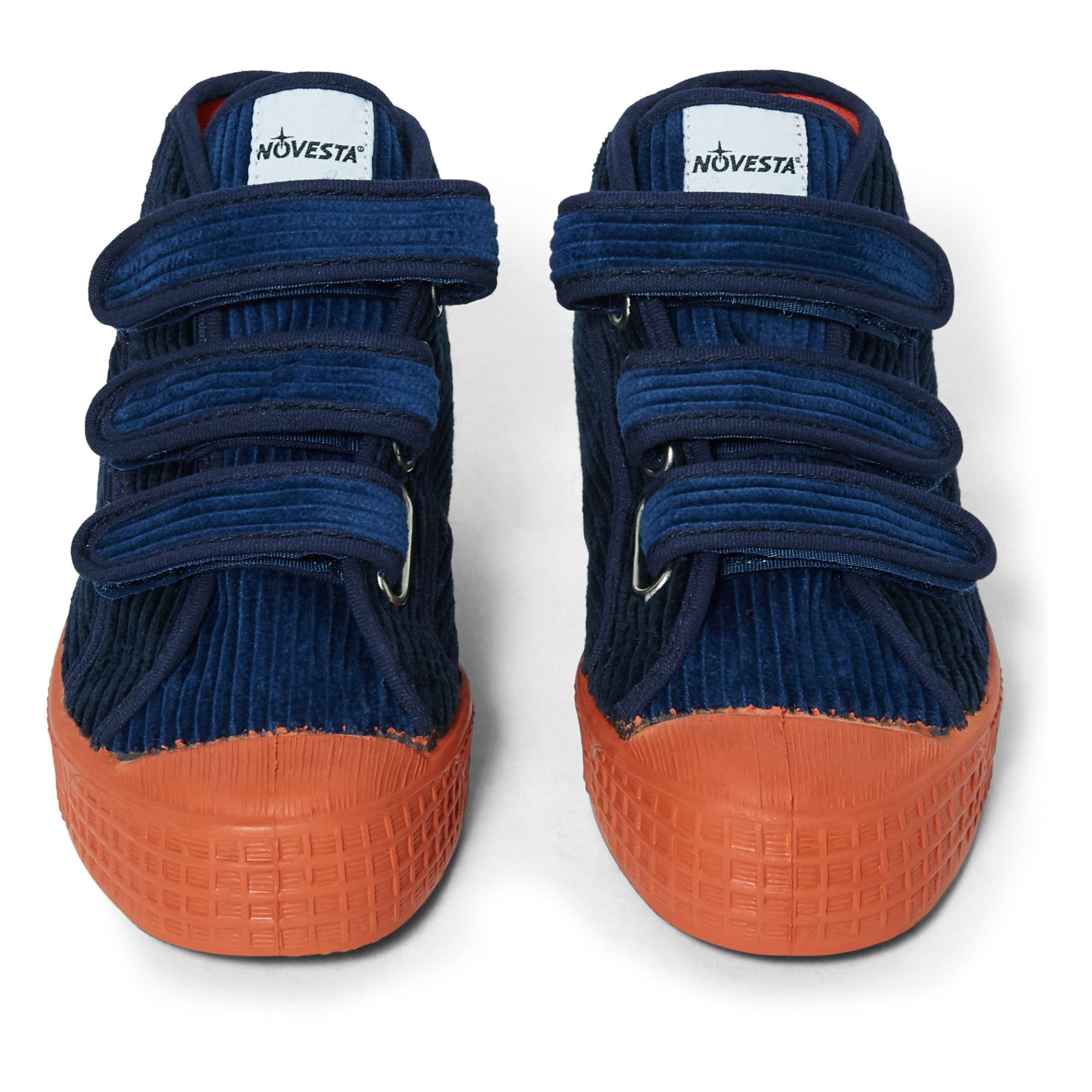 Star Dribble Corduroy Velcro Sneakers - Kids’ Collection Navy blue- Product image n°3