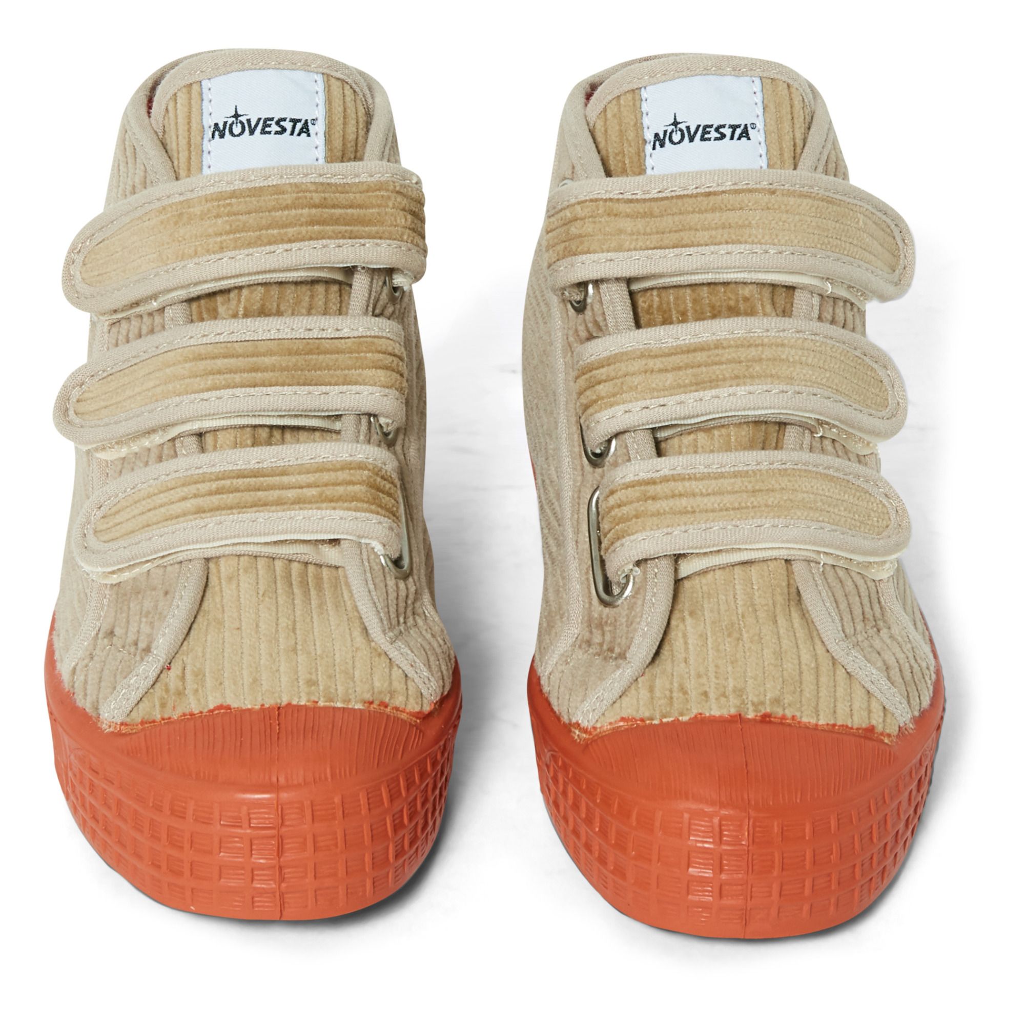 Star Dribble Corduroy Velcro Sneakers - Kids’ Collection Beige- Product image n°3