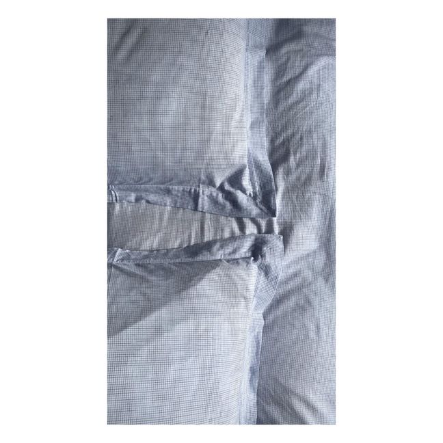 Copripiumino Paul in cotone tessuto a mano | Azzurro