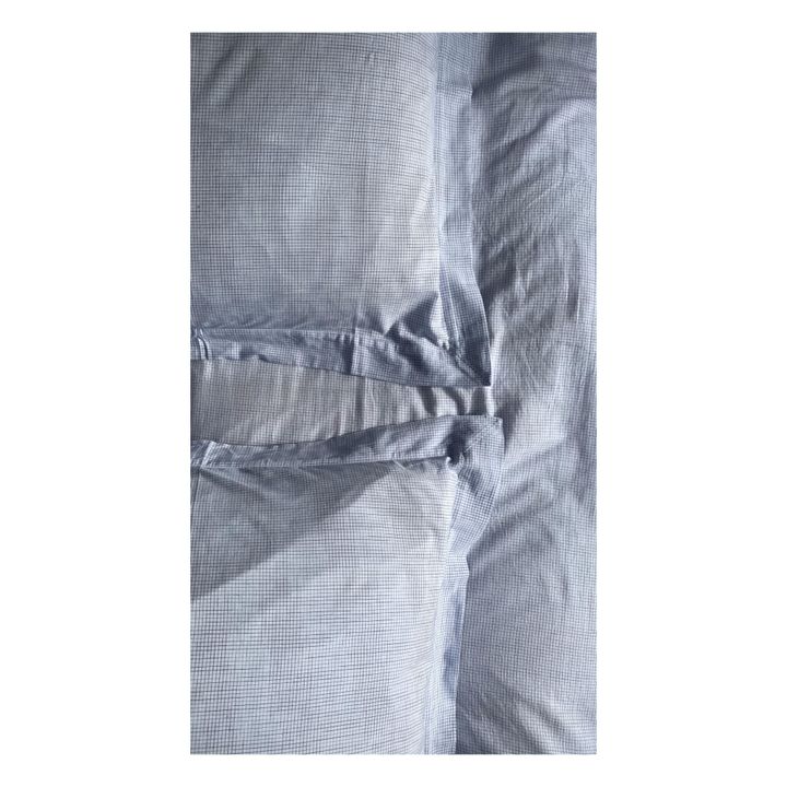 Funda nórdica de algodón tejido a mano Paul | Azul Cielo- Imagen del producto n°5