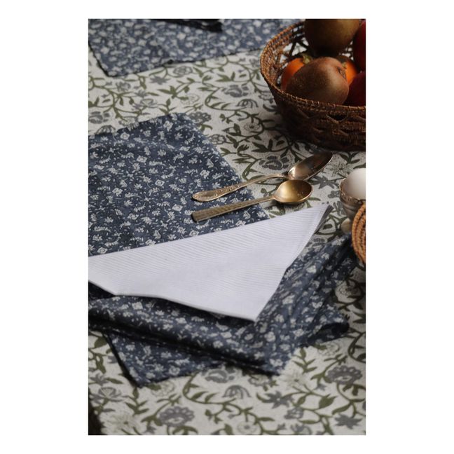 Serviette Jack aus handgewebter Baumwolle - 8er-Set | Hellblau