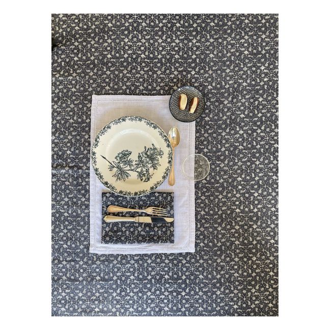 Serviette de table Marge en coton - Set de 8 | Bleu gris
