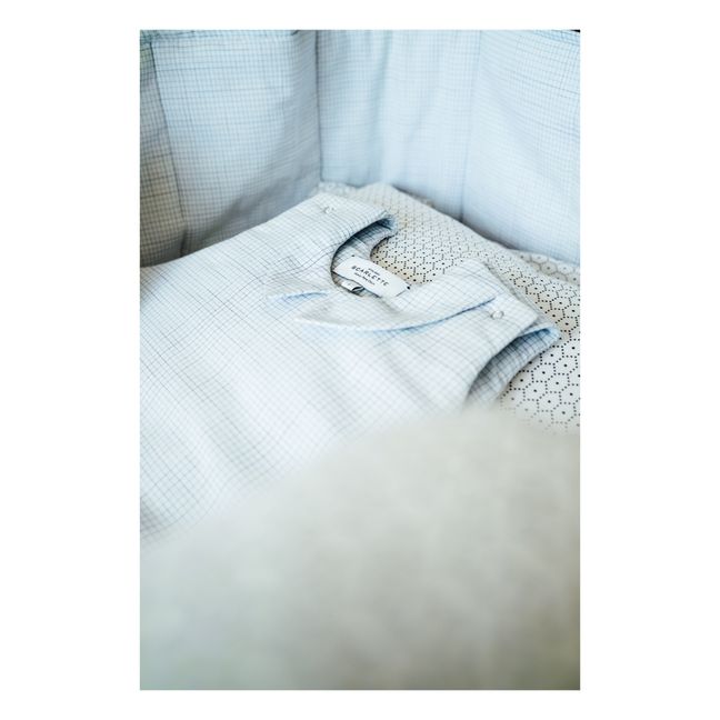 Schlafsack Paul Kariert Baumwolle  | Hellblau