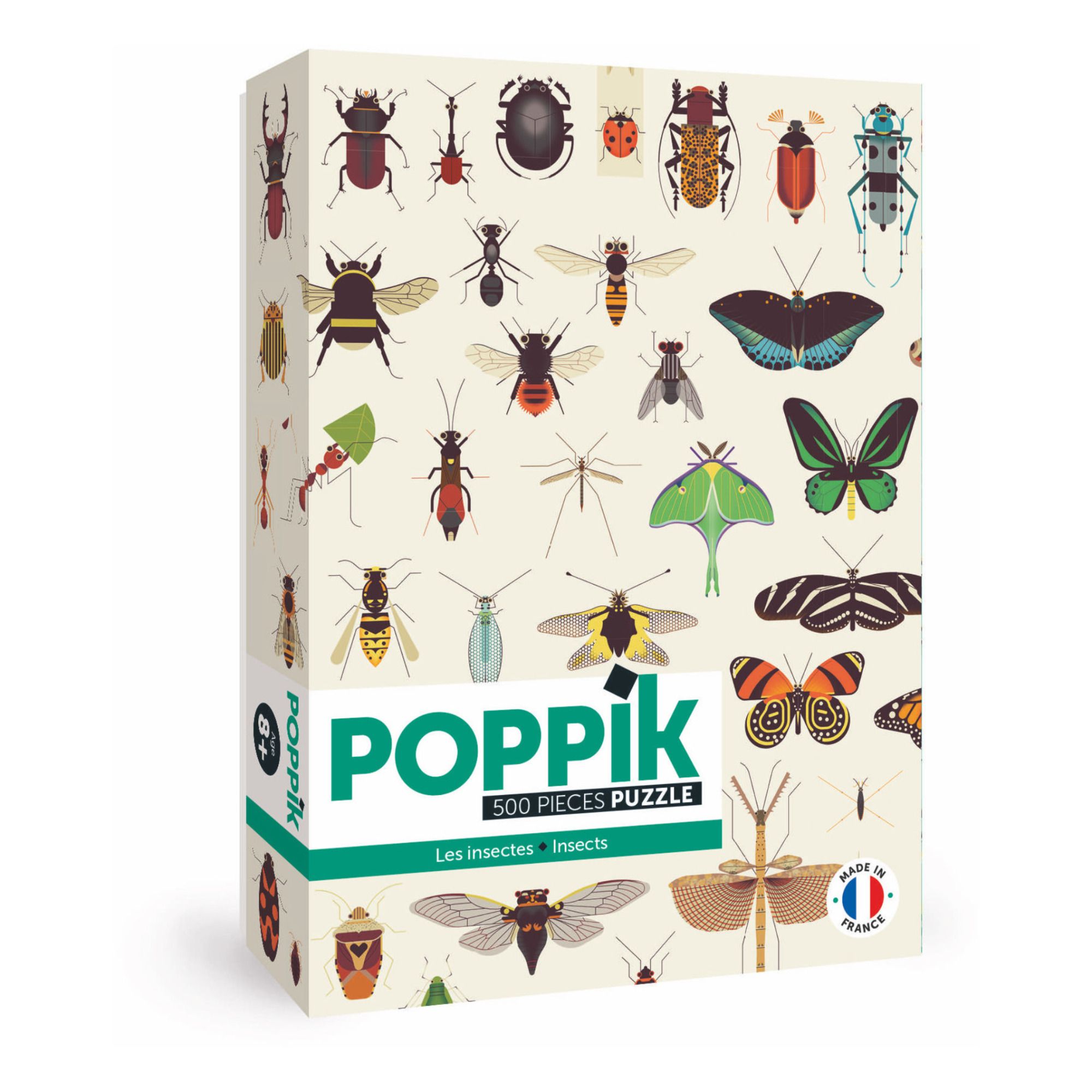 Poppik - Puzzle Insectes - 500 pièces - Multicolore