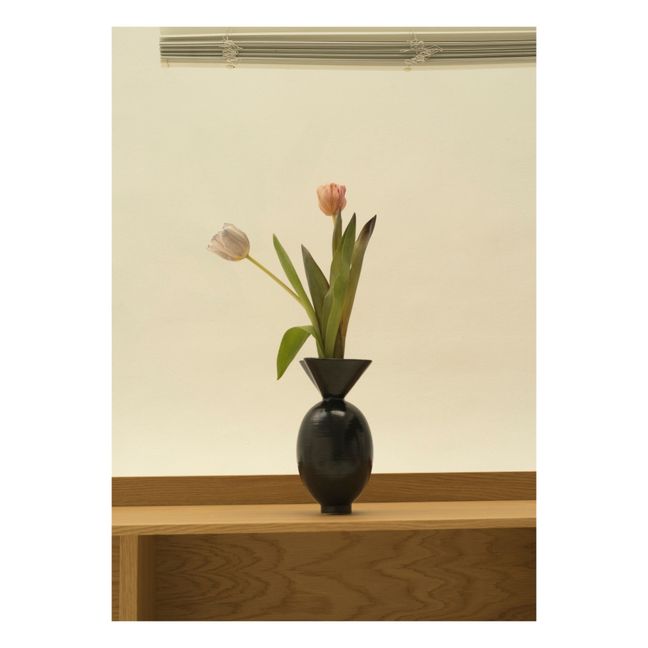 Vase Von en argile émaillé | Noir