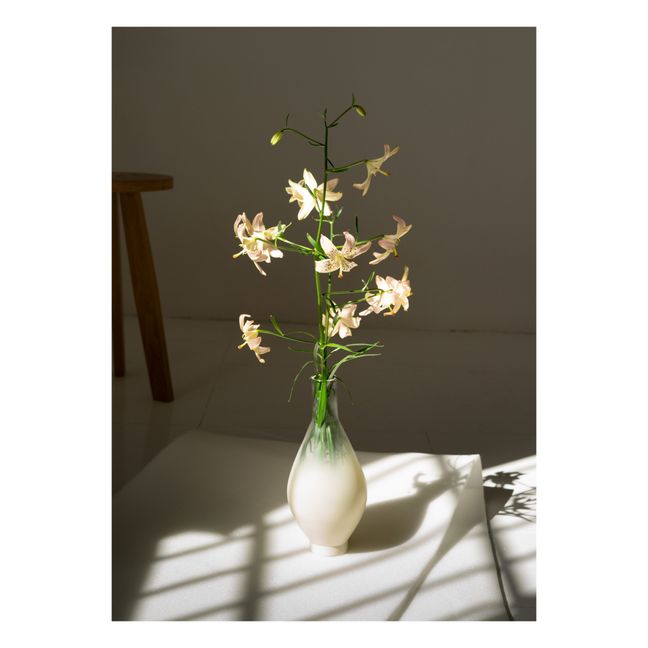 Vase Pearl aus Borosilikatglas Beige