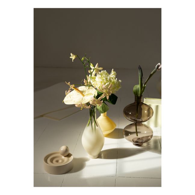 Vase Pearl aus Borosilikatglas | Beige