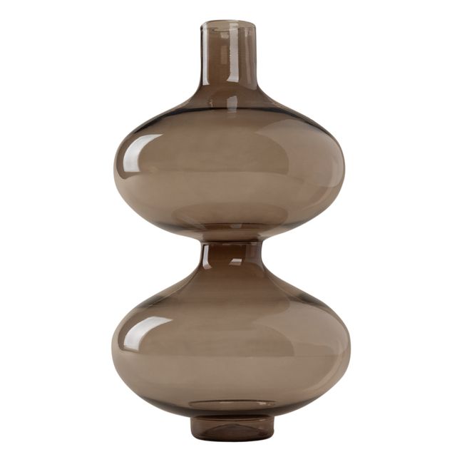 Geblasene Vase aus Borosilikatglas | Braun