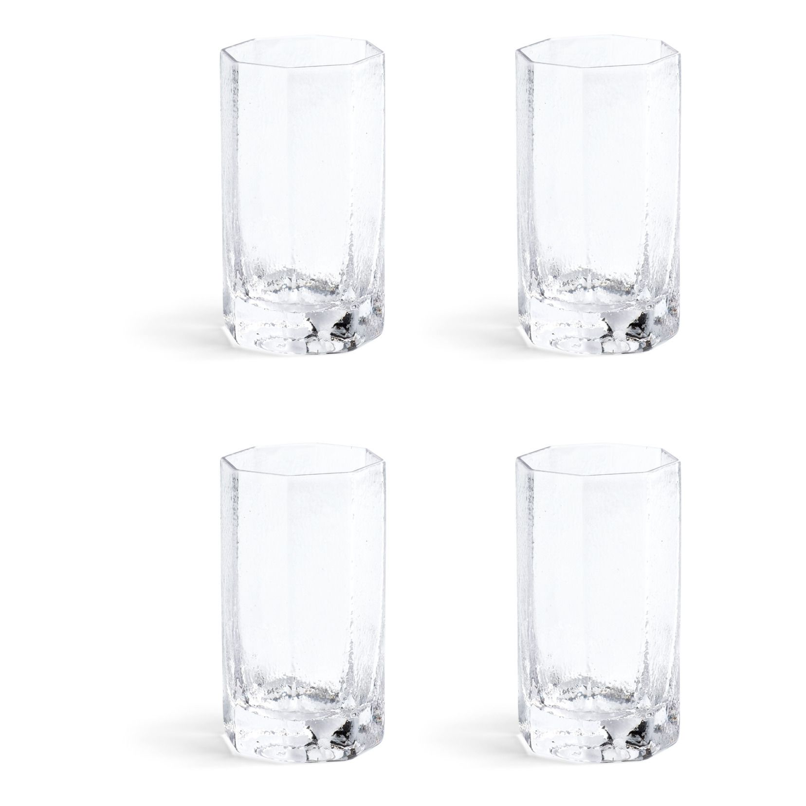 &Klevering - Verres Octogon - Set de 4 - Transparent