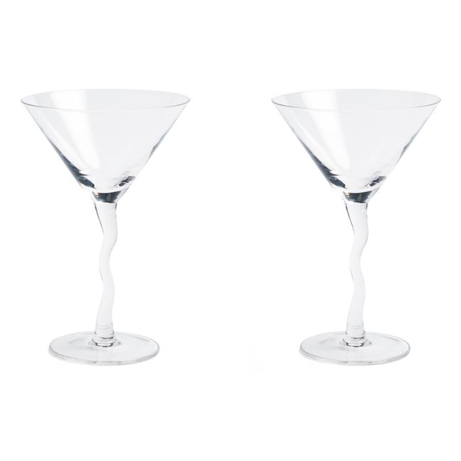 Bicchiere con base, modello: Martini - Set di 2