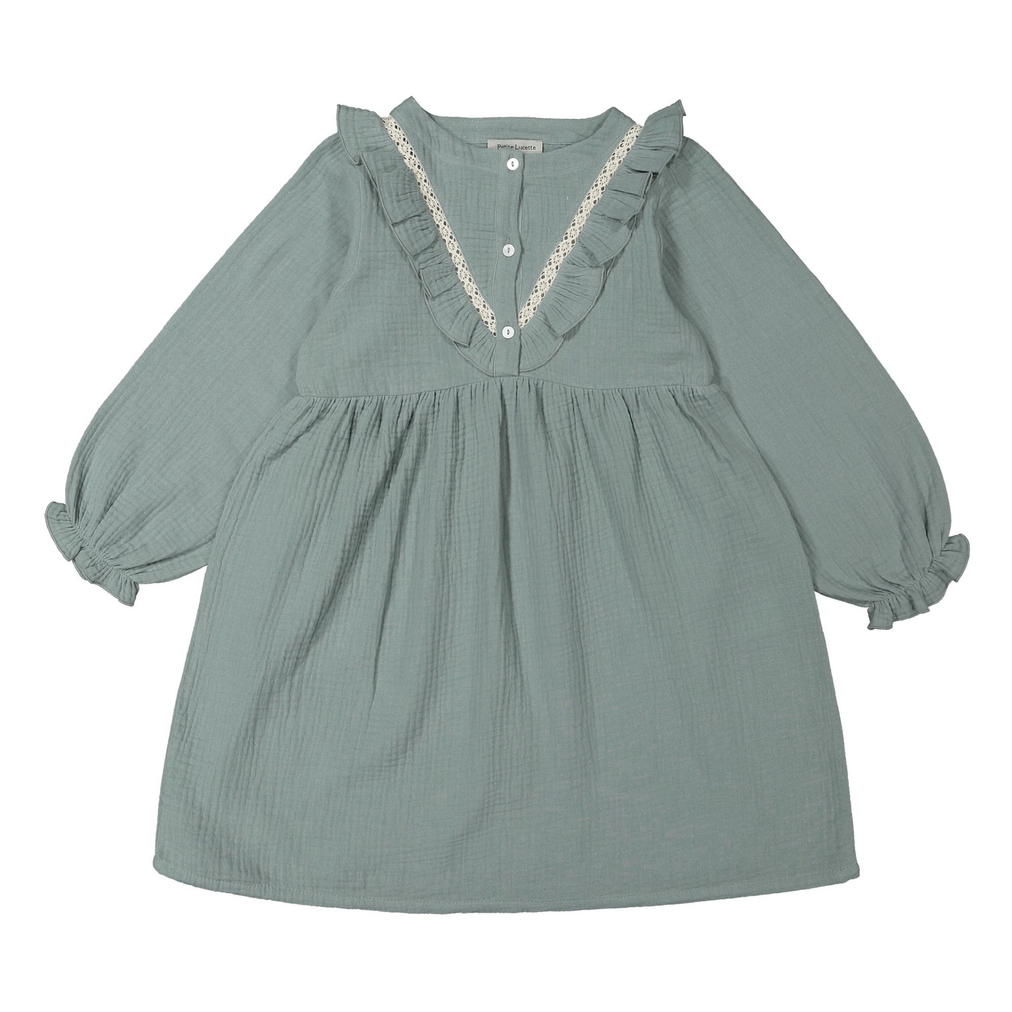 Petite Lucette - Robe Gaze de Coton Bio Altaïr - Fille - Sauge