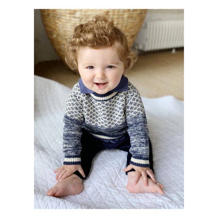 Petite Lucette - Igor Recycled Wool Jumper - Navy blue | Smallable