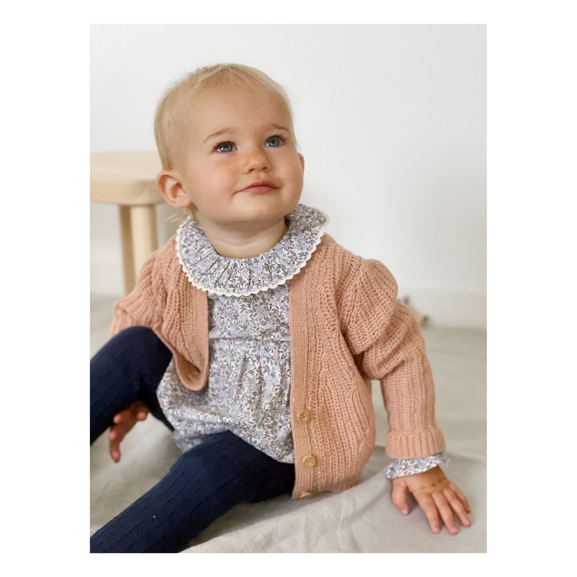Sacha Recycled Wool Cardigan Rosa Viejo- Imagen del producto n°3