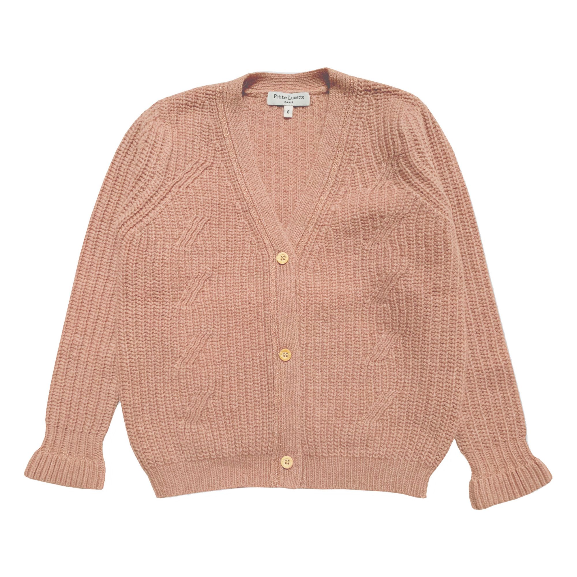 Petite top wool cardigan