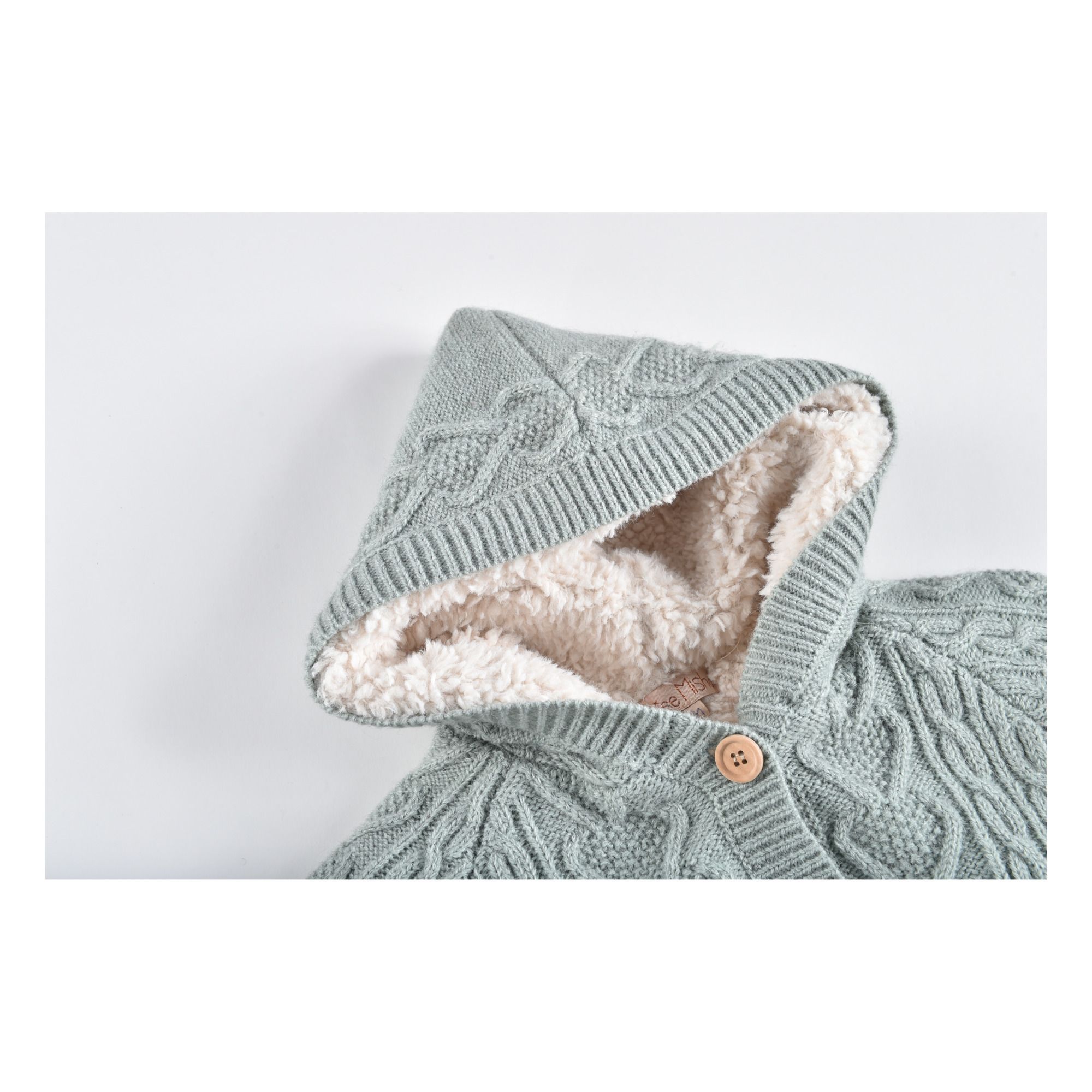 David Sherpa Knit Snowsuit Sage- Product image n°3