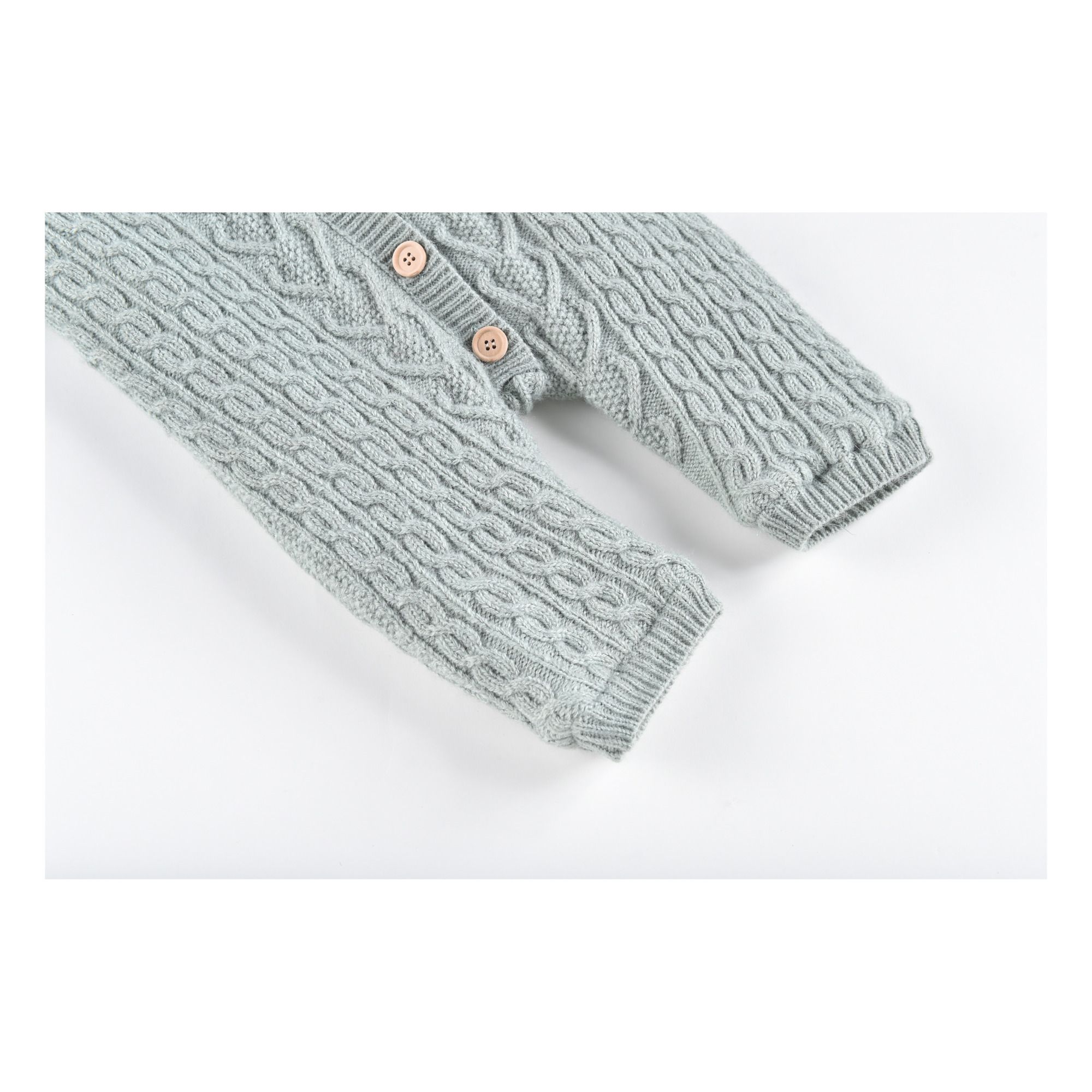 David Sherpa Knit Snowsuit Sage- Product image n°4