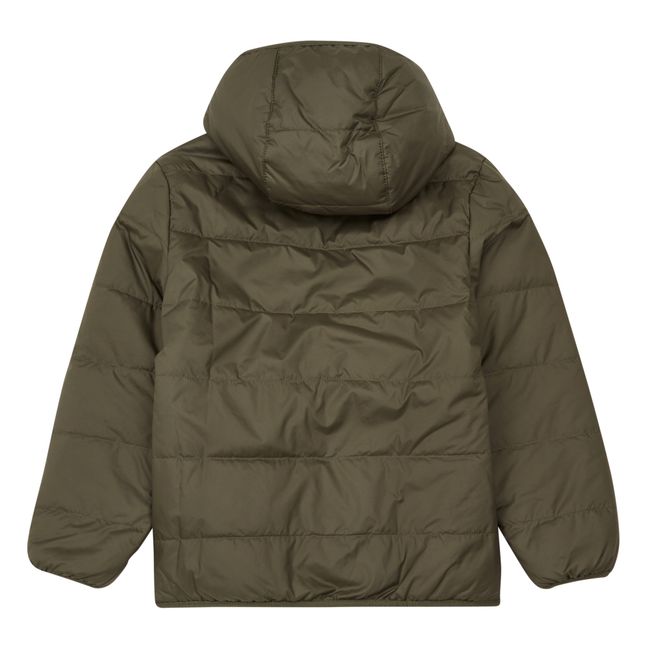Recycled Polyester Reversible Puffer Jacket Green