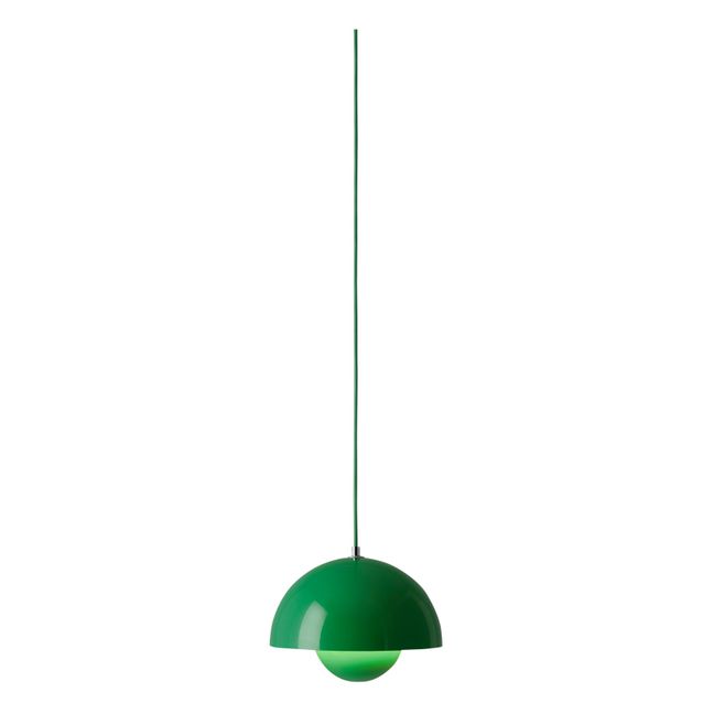 Lámpara de Techo Flowerpot VP1, Verner Panton, 1968 Verde