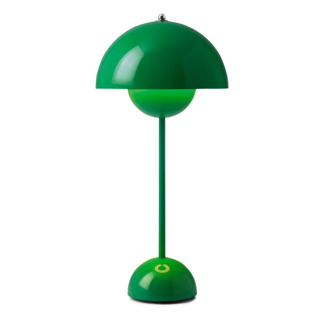 Lámpara de mesa Flowerpot VP3, Verner Panton, 1969 | Verde