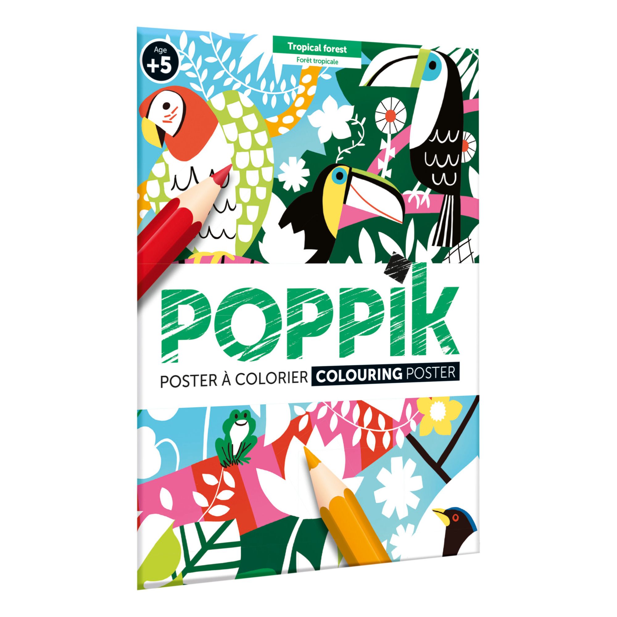 Poppik - Poster à colorier Tropiques - Multicolore