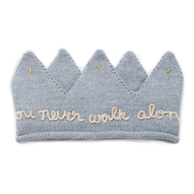 Never Walk Alone Alpaca Wool Crown | Light blue
