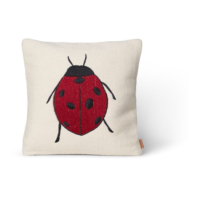 Embroidered Ladybird Cushion
