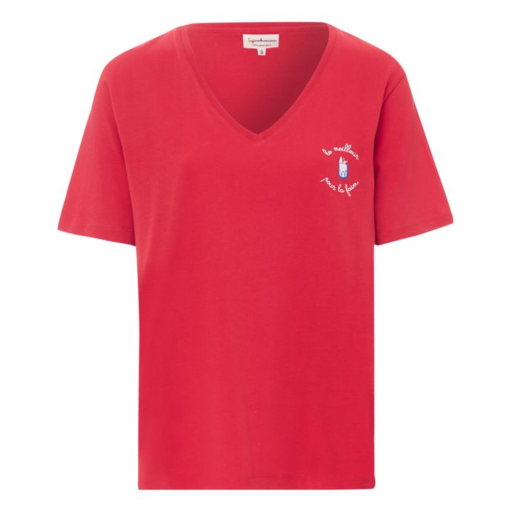 Camiseta de lactancia Le meileur pour la faim | Rojo- Imagen del producto n°0