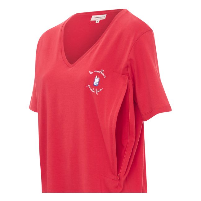 Le Meilleur Pour La Faim Breastfeeding T-shirt | Red