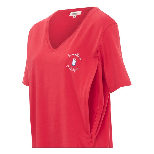 T-Shirt d'allaitement Le meilleur pour la faim | Rouge
