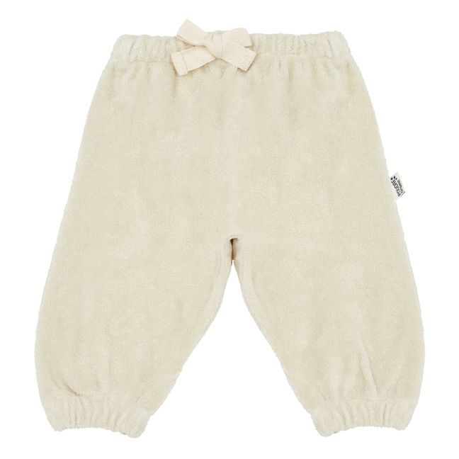 Cannelle Terry Cloth Harem Trousers Cream