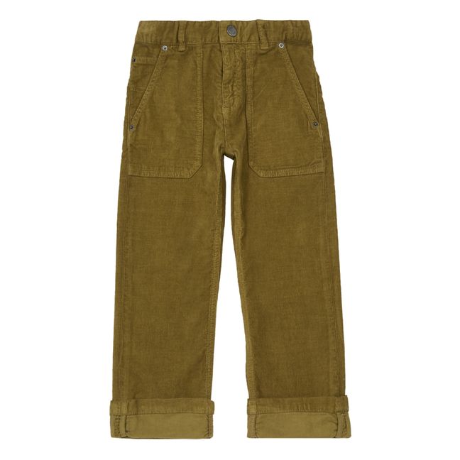 Pantaloni in velluto, modello: Malone Verde militare