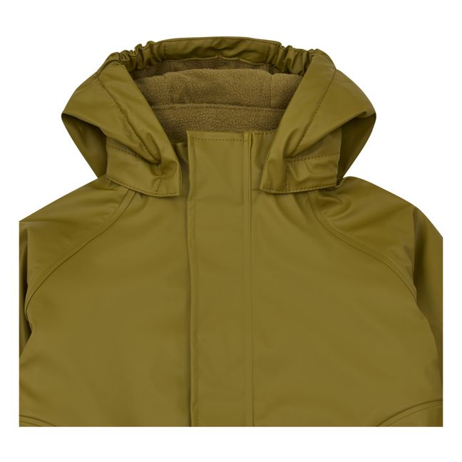 Abrigo + peto de lluvia Verde Kaki