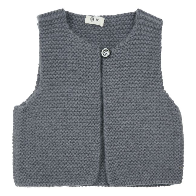 Mio Woollen Hand Knit Vest Grigio