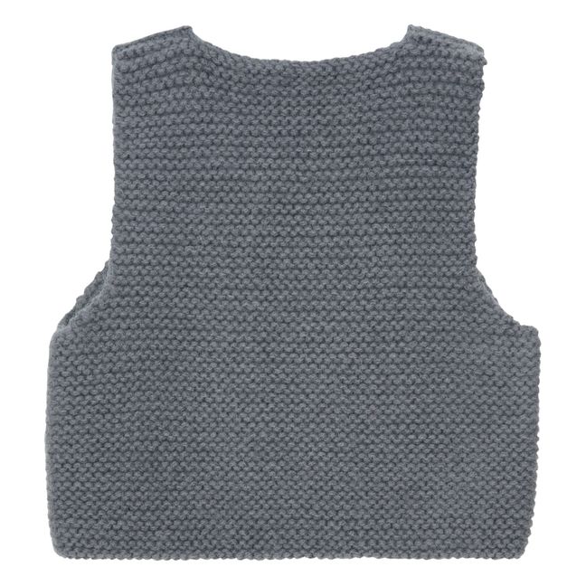 Mio Woollen Hand Knit Vest Grey