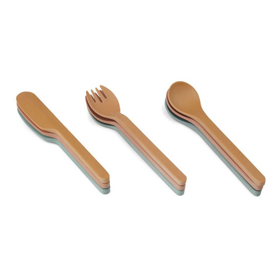 Liewood - Couverts Ryan en PLA - Set de 9 - Jaune moutarde