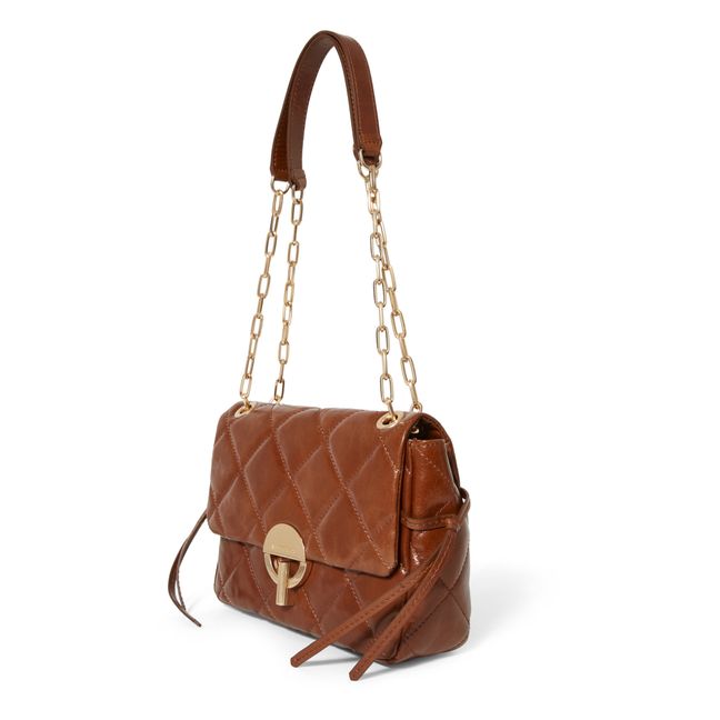 Sac Moon MM Cuir Craquelé | Cognac