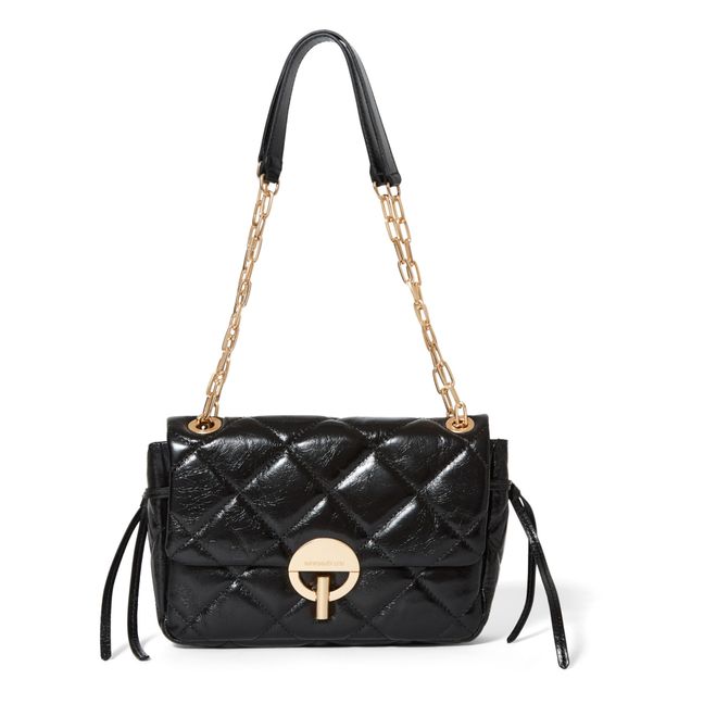 Borsa Moon MM in pelle trapuntata | Nero