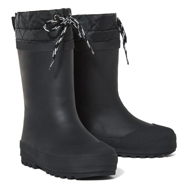 Lined Rain Boots Black
