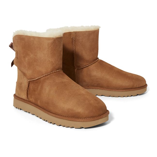 Stiefeletten gefüttert aus Wildleder mit Schleife Mini Bailey Bow II  | Kamelbraun