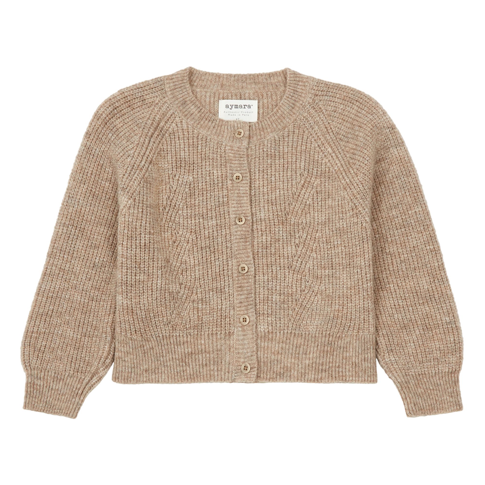 Aymara - Gilet Baby Alpaca Laine Merino Megan - Fille - Camel