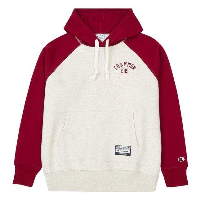 Organic Cotton Two-Tone Hoodie - Adult Collection - Bordeaux
