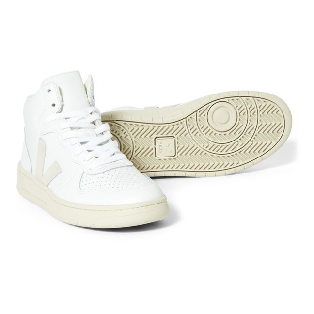 V-15 High-Top Lace-Up Sneakers - Women's Collection  | White