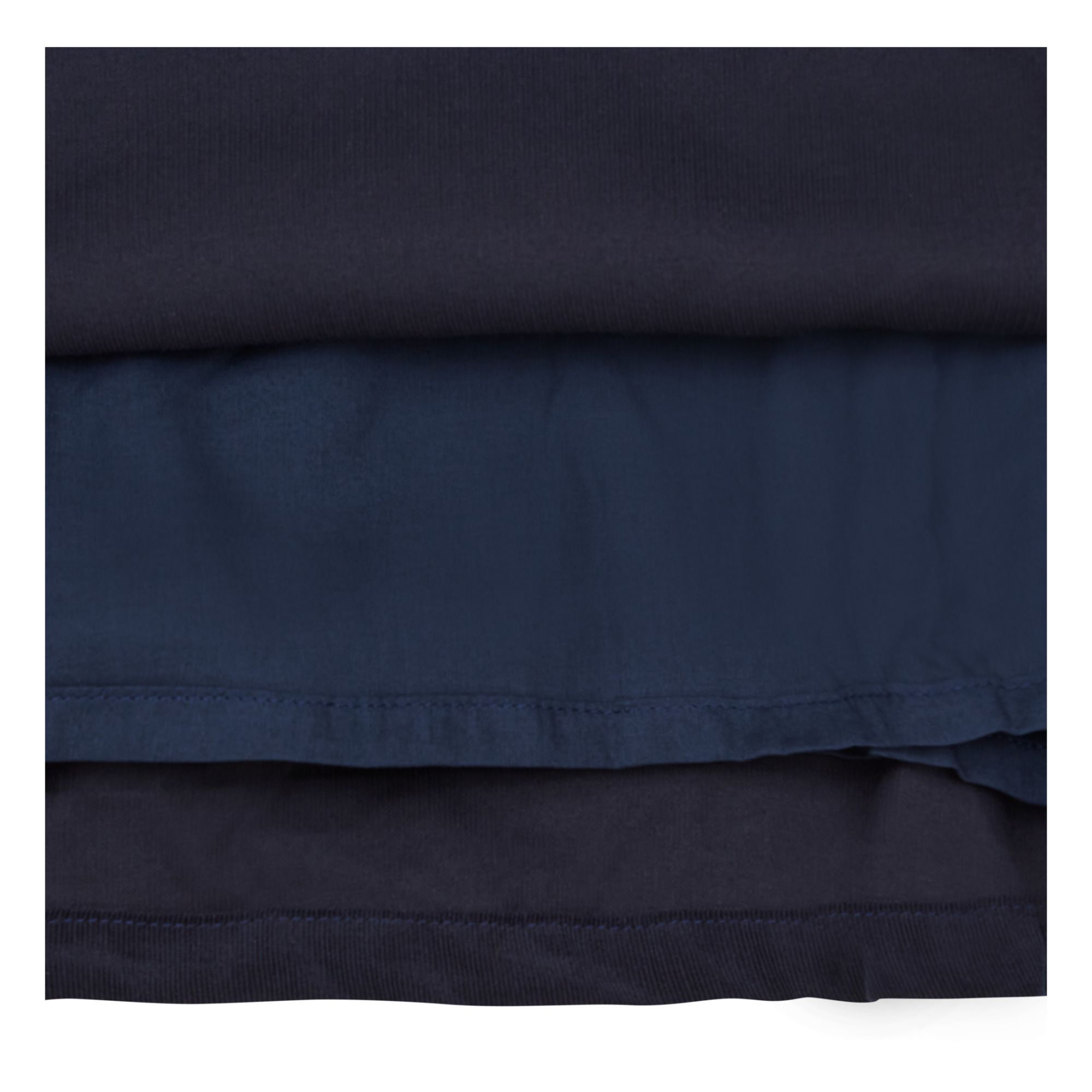 Robe Velours Coton Bio Brodée Bleu marine- Image produit n°2