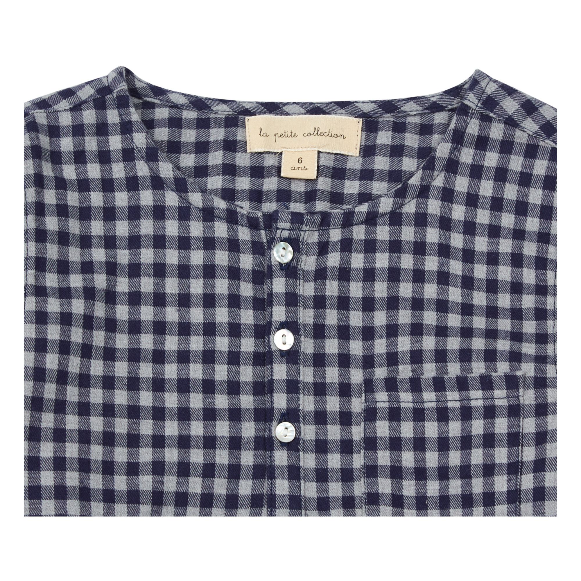 Organic Cotton Kurta Shirt Navy blue- Product image n°1
